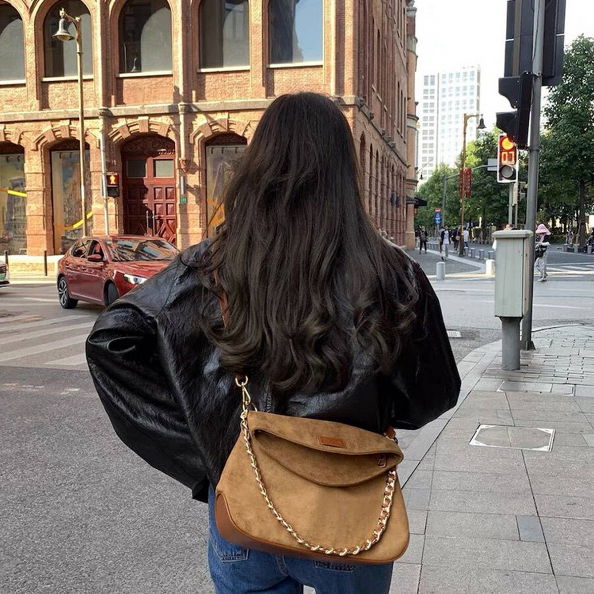 NICHE DESIGN CHAIN RETRO SHOULDER CROSSBODY BAG_CWAB4121