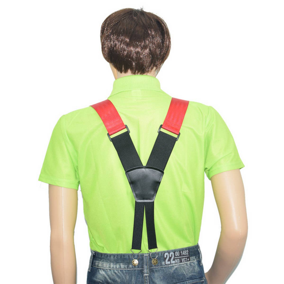 MEN 6-CLIP ELASTIC CASUAL WIDENED SUSPENDERS