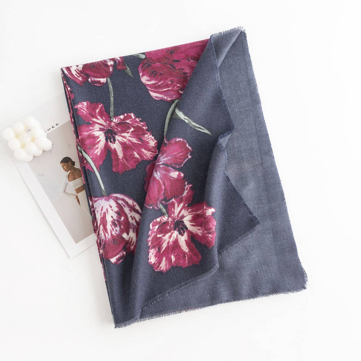 Floral Print Scarf ? Soft Commuter Wrap for Women
