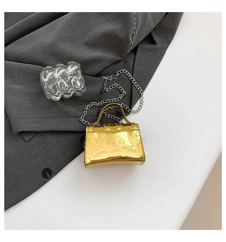 Candy-colored portable mini crossbody bag