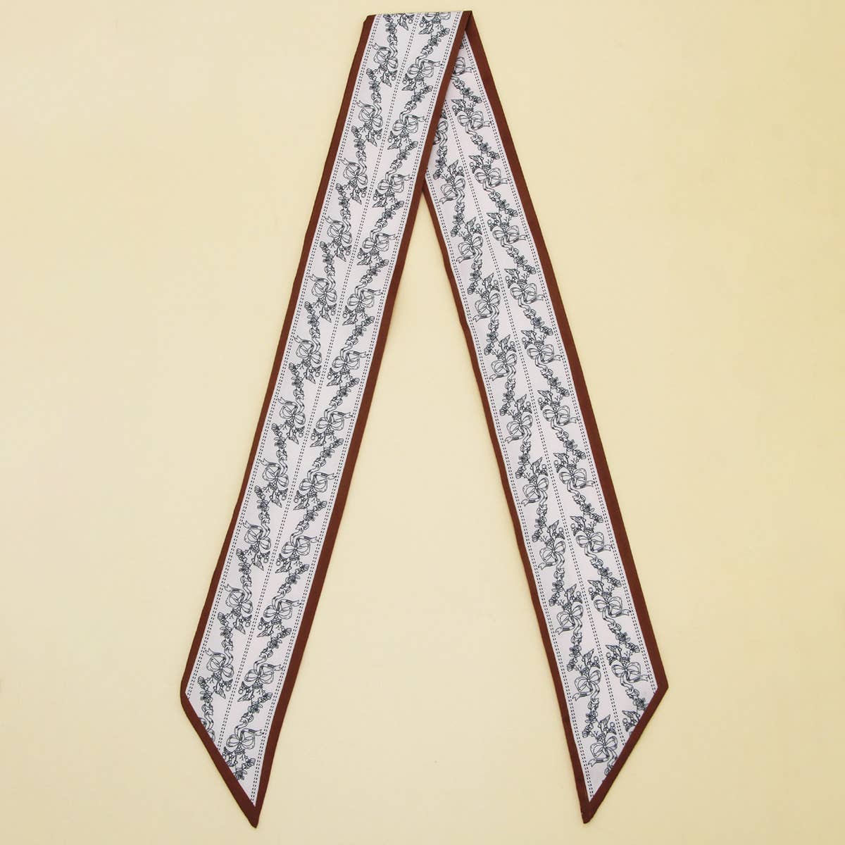 Letter Floral Twilly Scarf ? Hair Ribbon & Bag Tie