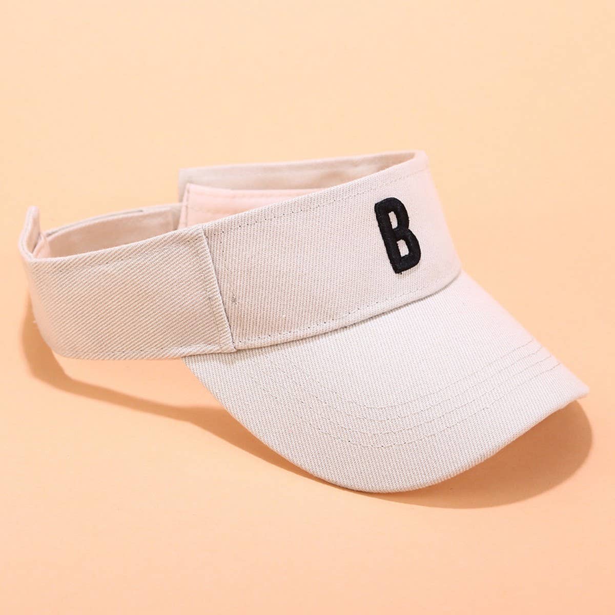 Embroidered Letter Visor Hat - Summer Sunshade Cap_CWAH3284