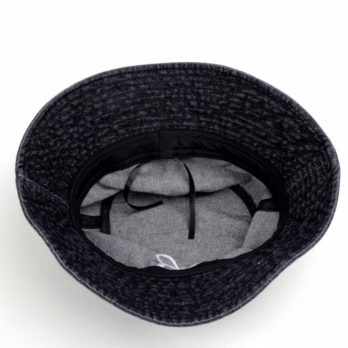 CWAH1652_Fashion Bow Embroidered Denim Wash Bucket Hat