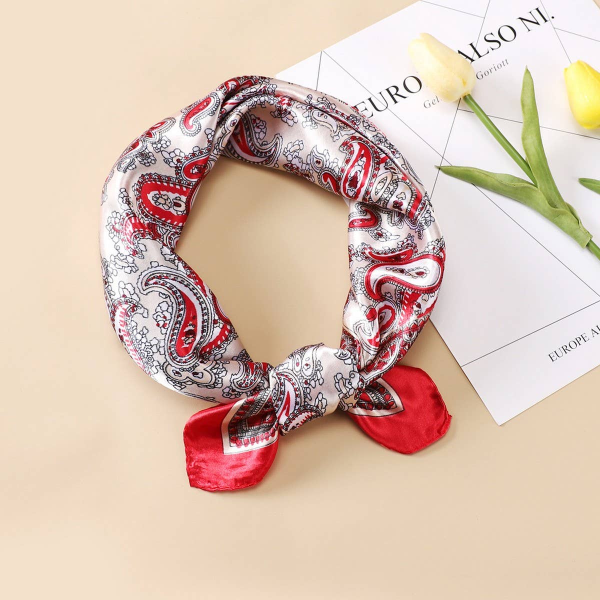 NEW RETRO SUN PROTECTION SILK SCARF HEADBAND