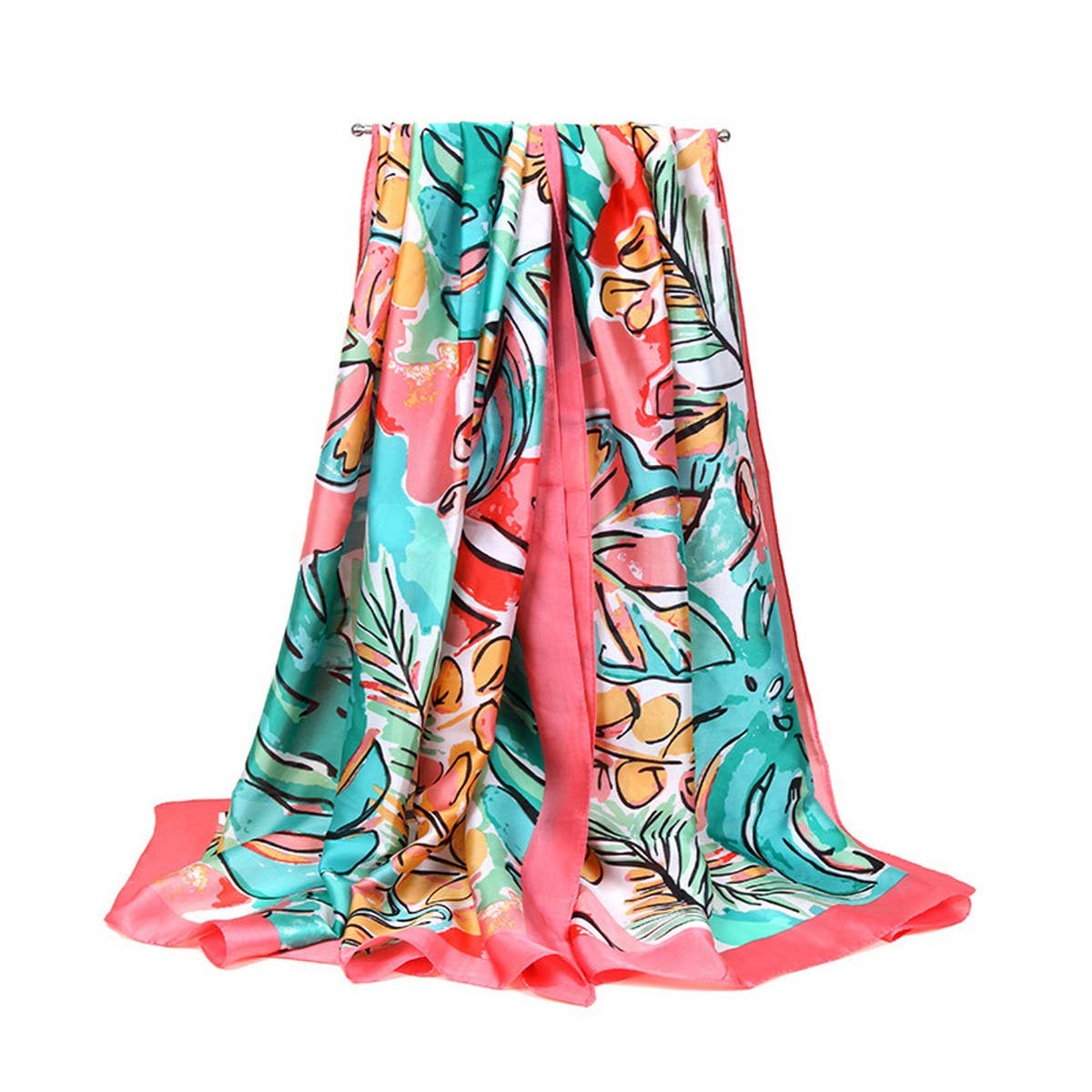 Banana Leaf Scarf - Summer Beach Wrap Shawl_CWASC0671