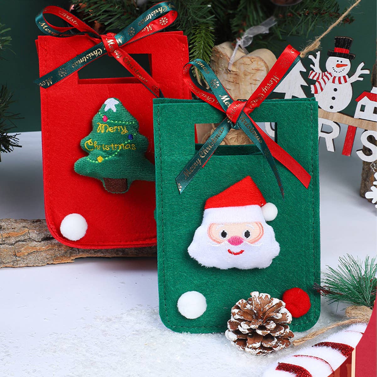 CWMM9364_CHRISTMAS EVE GIFT CANDY APPLE PACKAGING GIFT BAG