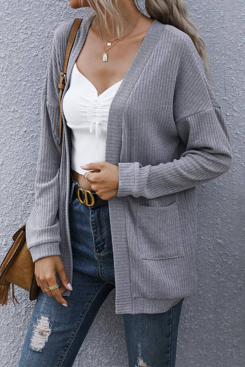 CWOCAL00585_LONG-SLEEVED SOLID COLOR LONG CARDIGAN