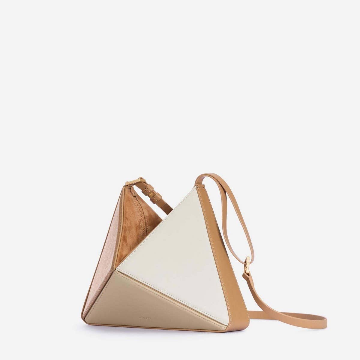 TRIANGULAR RHOMBUS STITCHING FOLDING SHOULDER BAG_CWAB1933