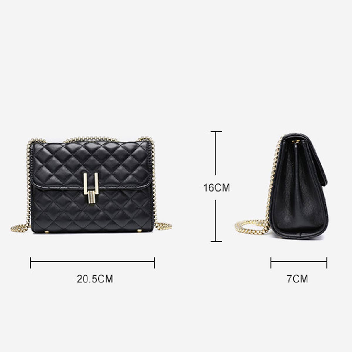 RETRO CHANEL STYLE DIAMOND CHAIN BAG SHOULDER BAG_CWAB2666