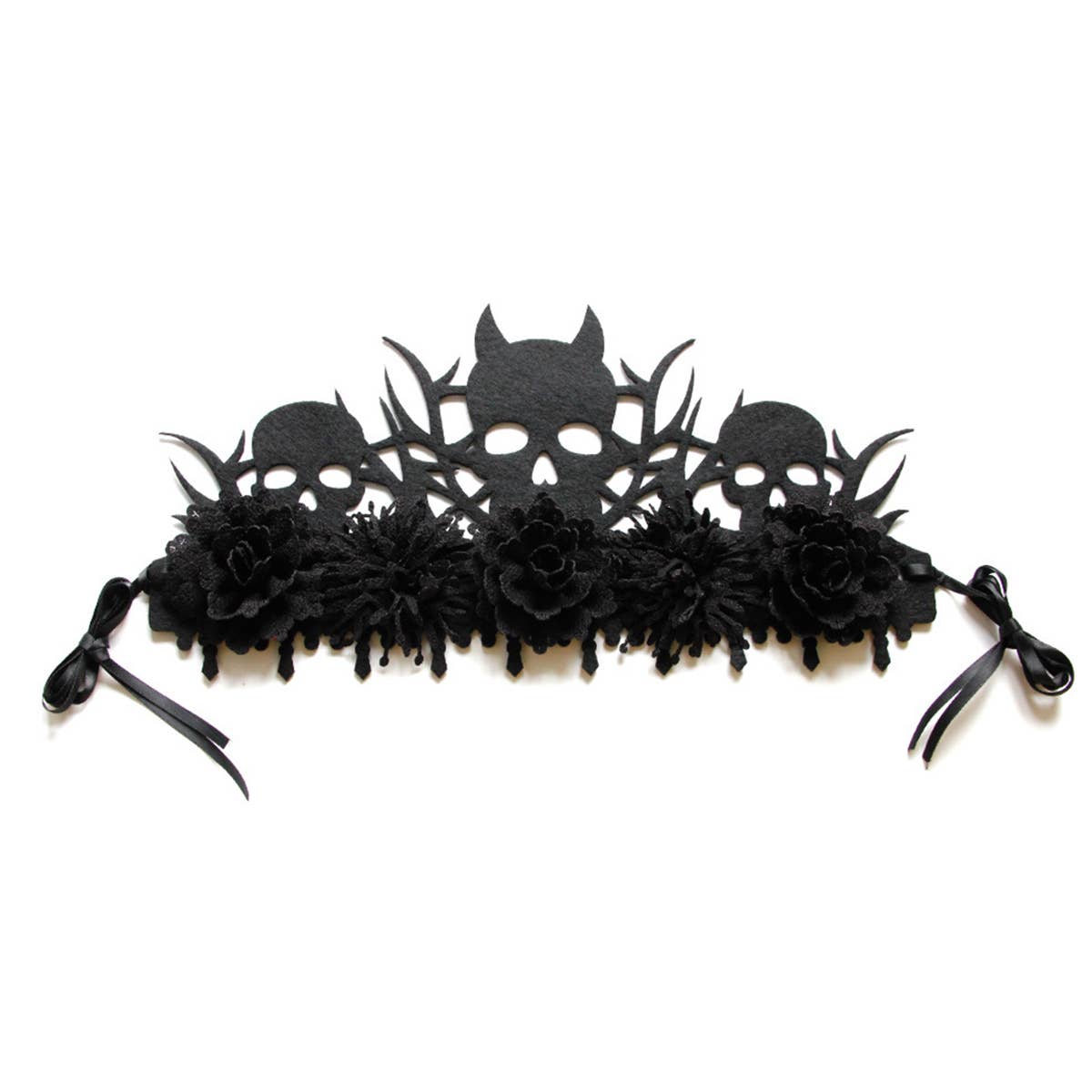 HALLOWEEN WITCH DEMON SKULL FLOWER CROWN