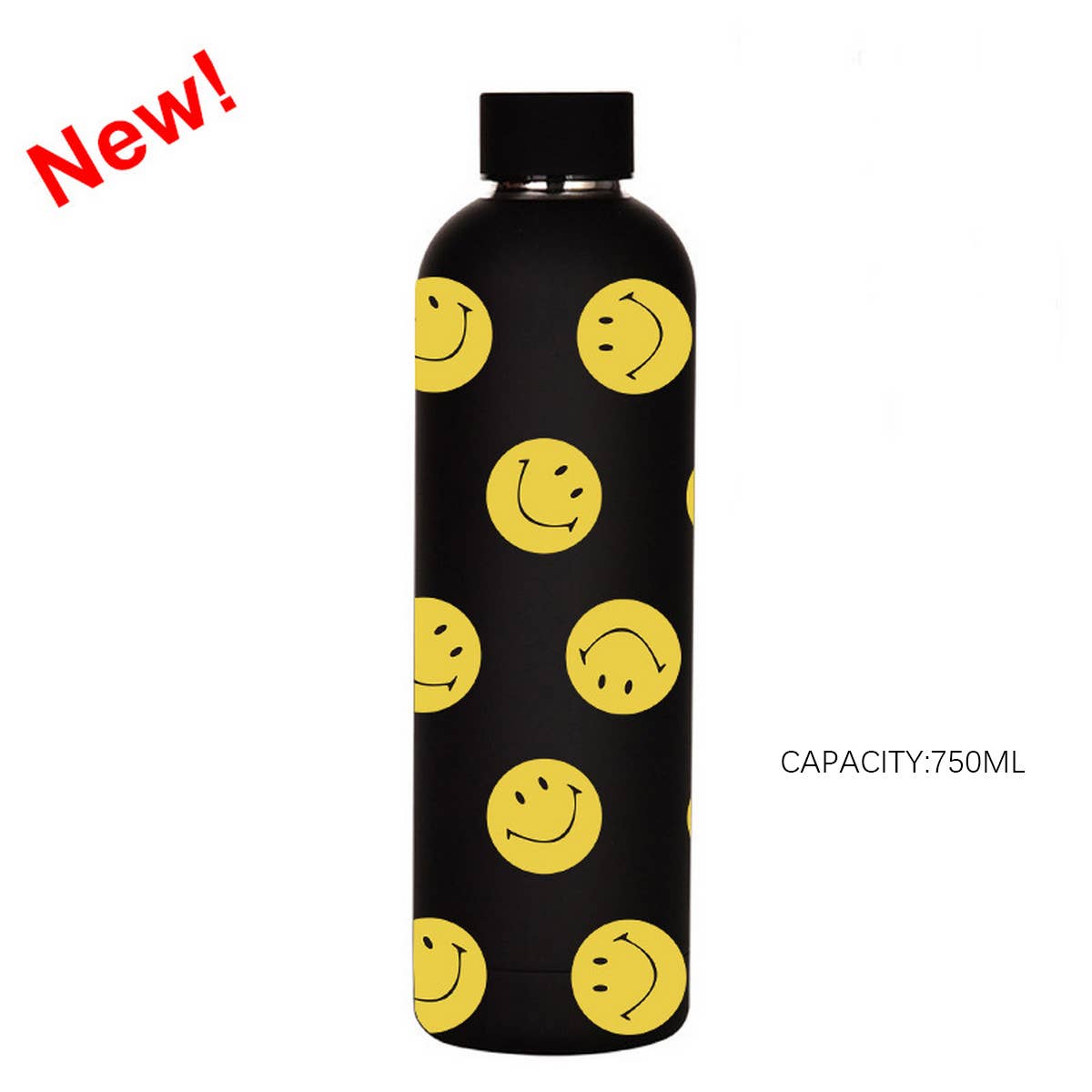 NEW SMILING FACE STAINLESS STEEL THERMOS CUP