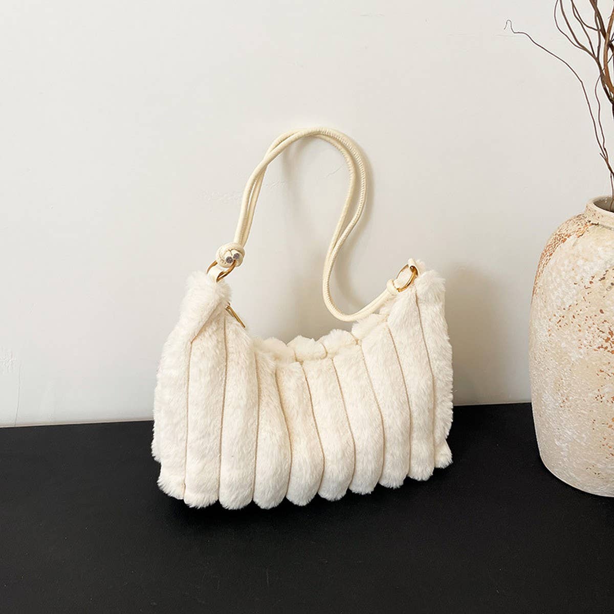 WINTER LEOPARD PRINT FASHION SHOULDER PLUSH BAG_CWAB3931