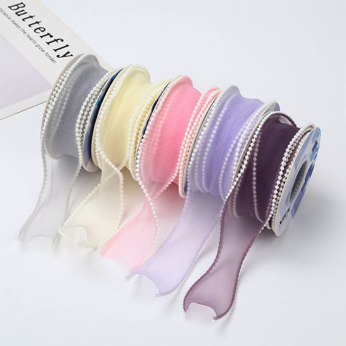 PEARL FISHTAIL YARN RIBBON WAVE YARN DIY RIBBON_CWMM5772