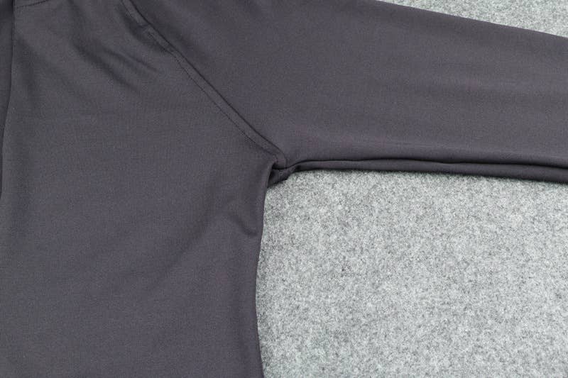 Solid-color round-neck semi-cardigan jumpsuit