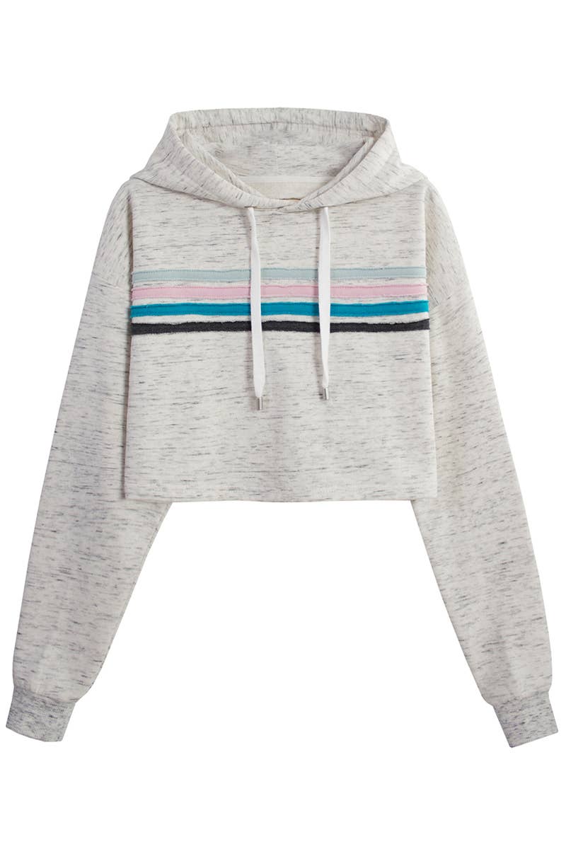 CWOHOL426_Lightweight Pullover Hoodie Cropped Sweatshirt