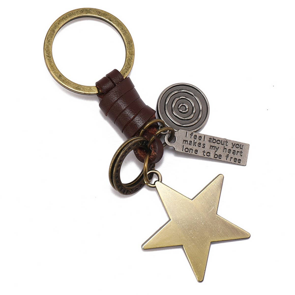 CREATIVE FIVE-POINTED STAR PENDANT KEYCHAIN
