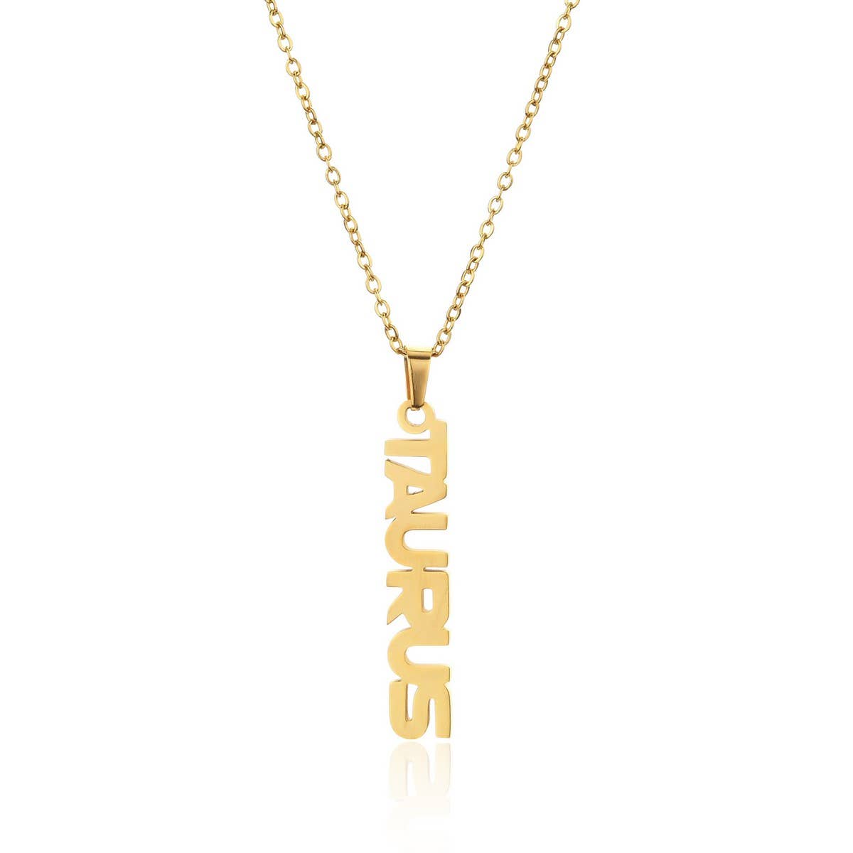 CLAVICLE CHAIN TWELVE ZODIAC TITANIUM NECKLACE