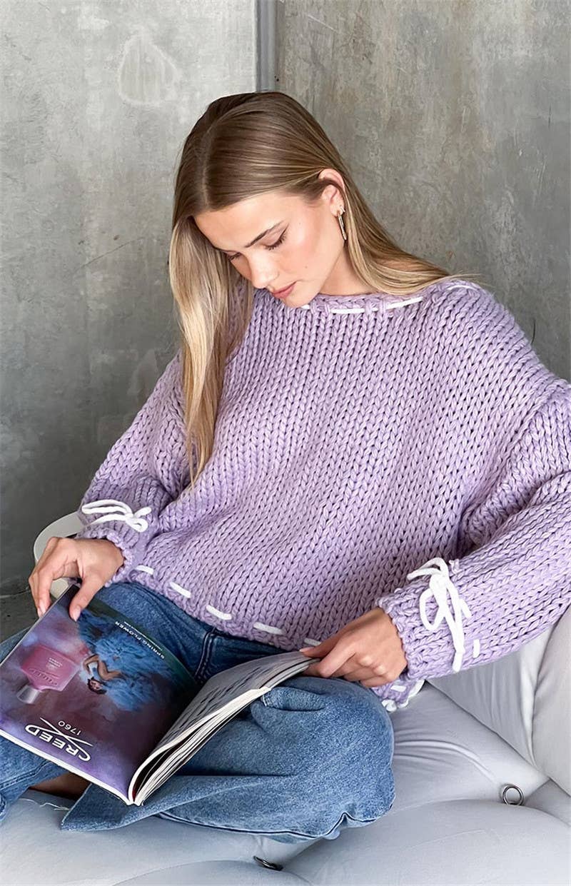 FASHION LONG-SLEEVED LOOSE PULLOVER SWEATER