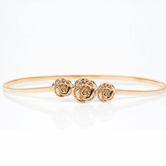 WOMEN FLOWER PATTERN BELT WAIST CHAIN_CWABE0215