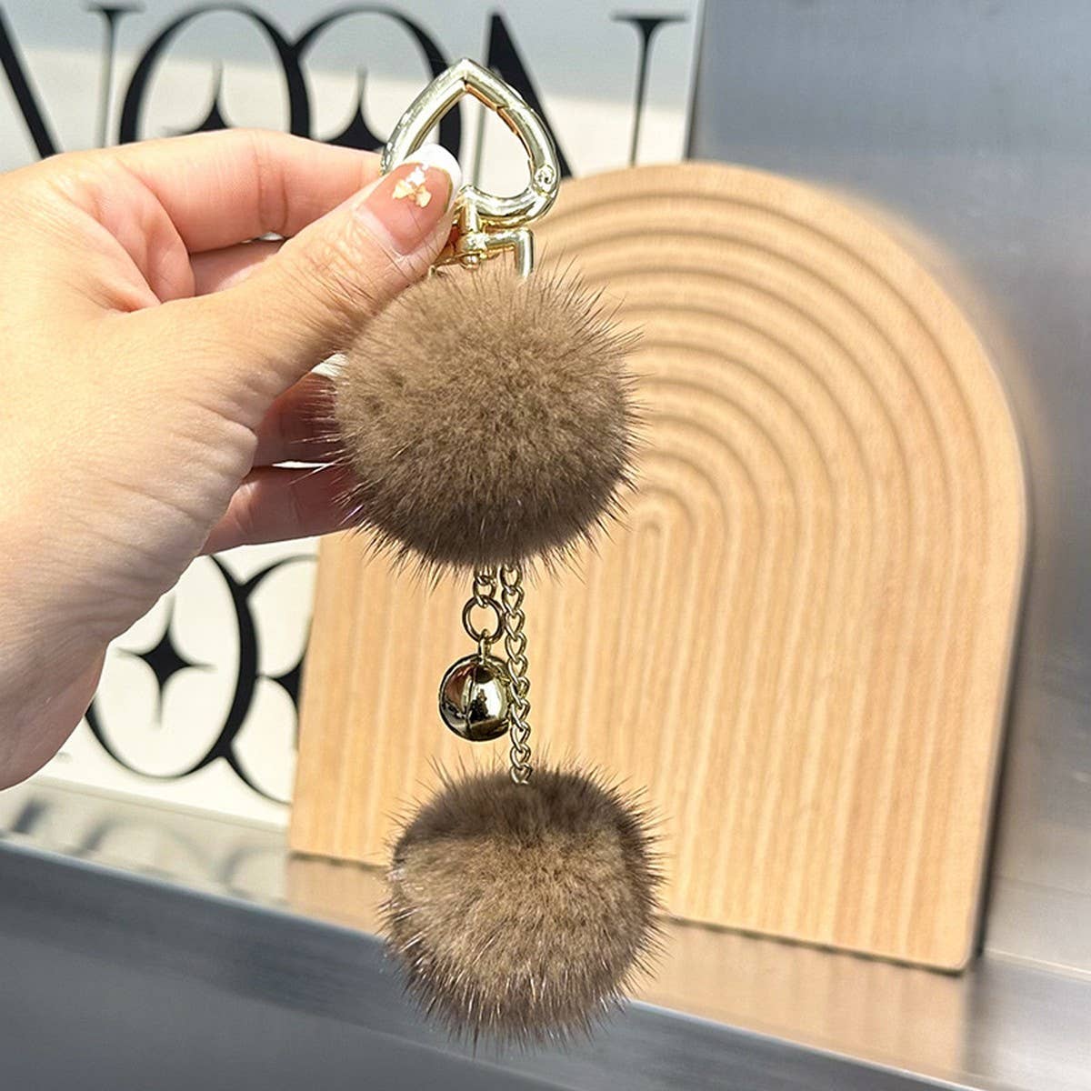 CUTE FUR BALL PENDANT BAG ORNAMENT CAR KEYCHAIN