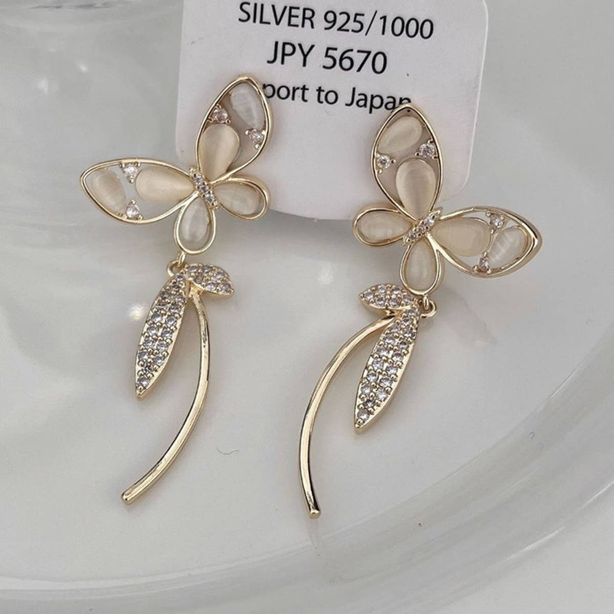 UNIQUE BUTTERFLY TASSEL LONG EARRINGS