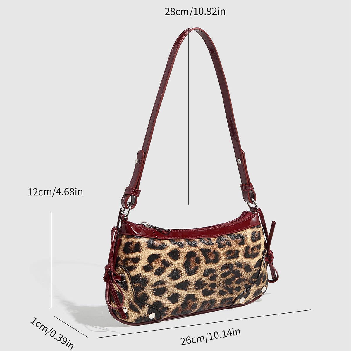 Leopard Woven Underarm Shoulder Bag for Women_CWAB5684