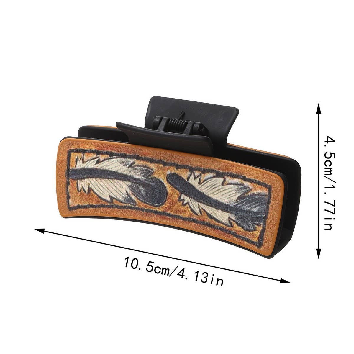 Retro Western Cowboy Faux Leather Hair Claw Clip_CWAHA0610