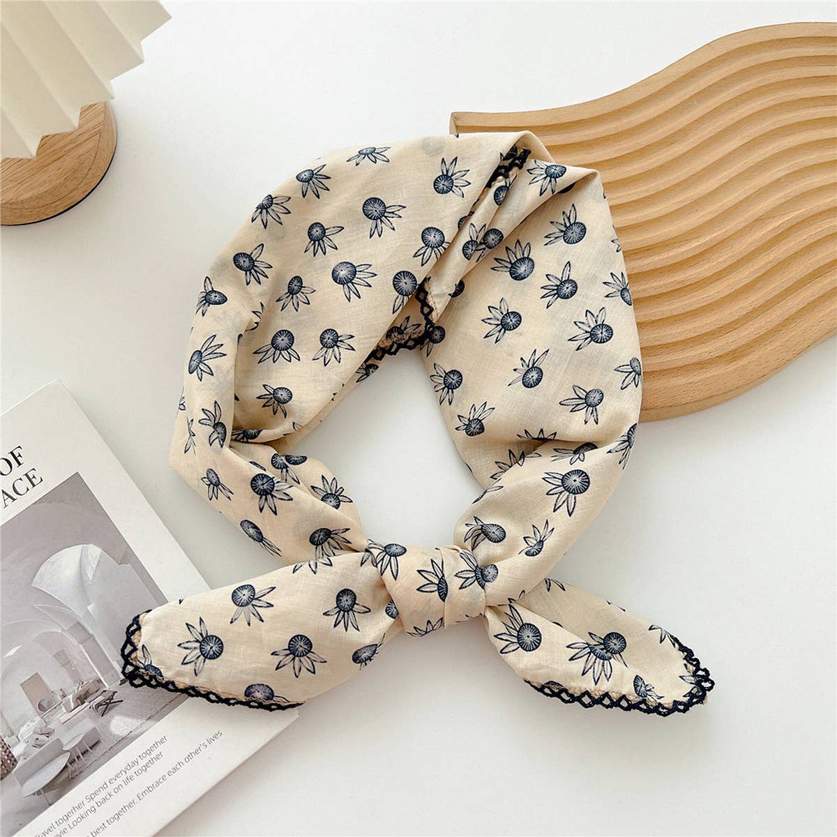 Cotton Linen Square Scarf for Women¡¯s Neck Wrap