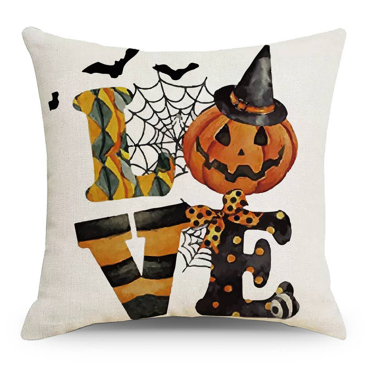 HALLOWEEN CARTOON PUMPKIN PILLOWCASE