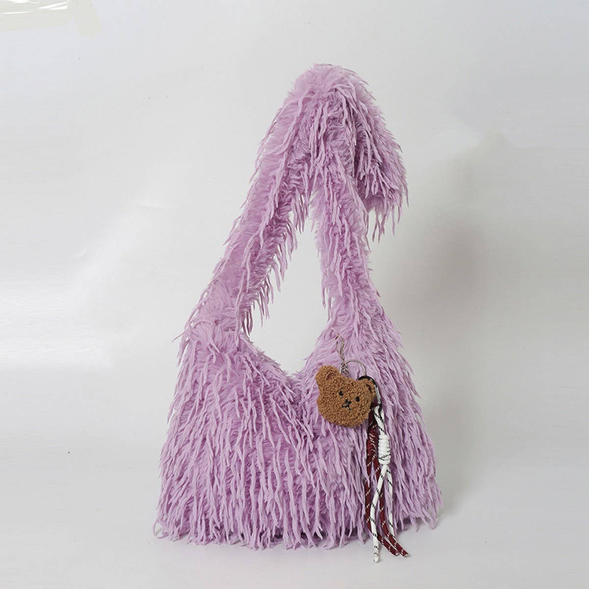 Plush Fur Tote Bag Women Large Fluffy Handbag_CUAB00573