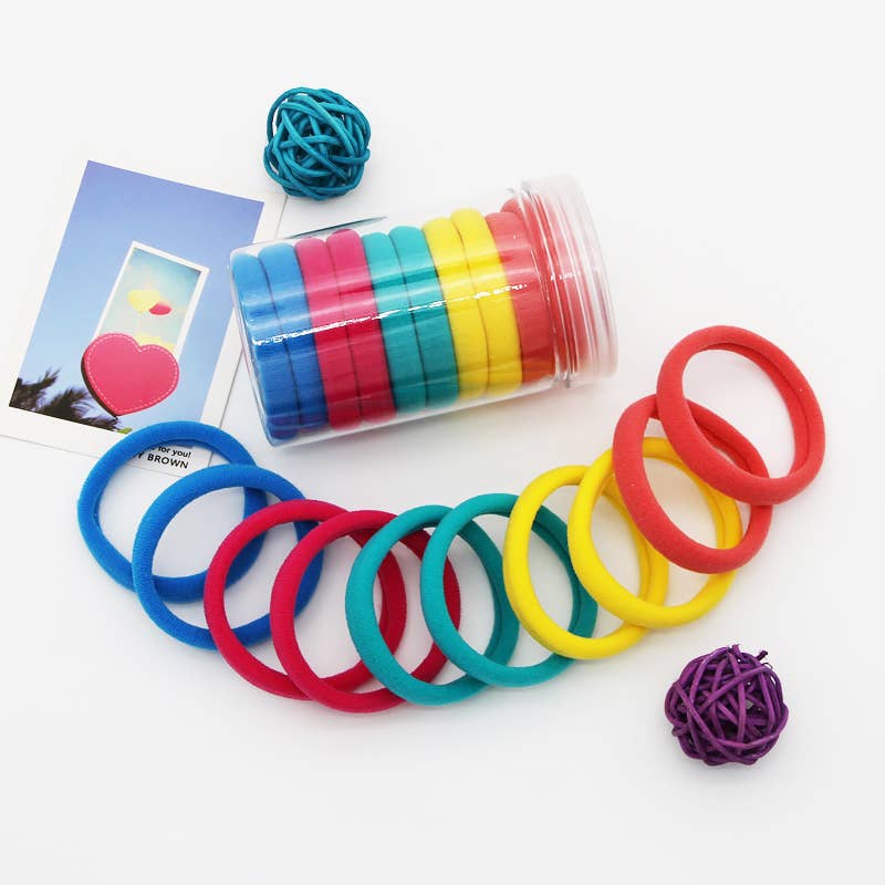 10PCS THICK SEAMLESS HAIR BANDS SCRUNCHIES_CWAHA0133