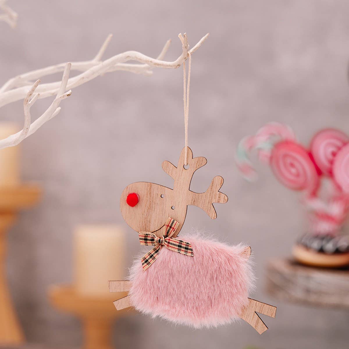 CWMM10334_CHRISTMAS WOODEN REINDEER TREE HANGING DECOR