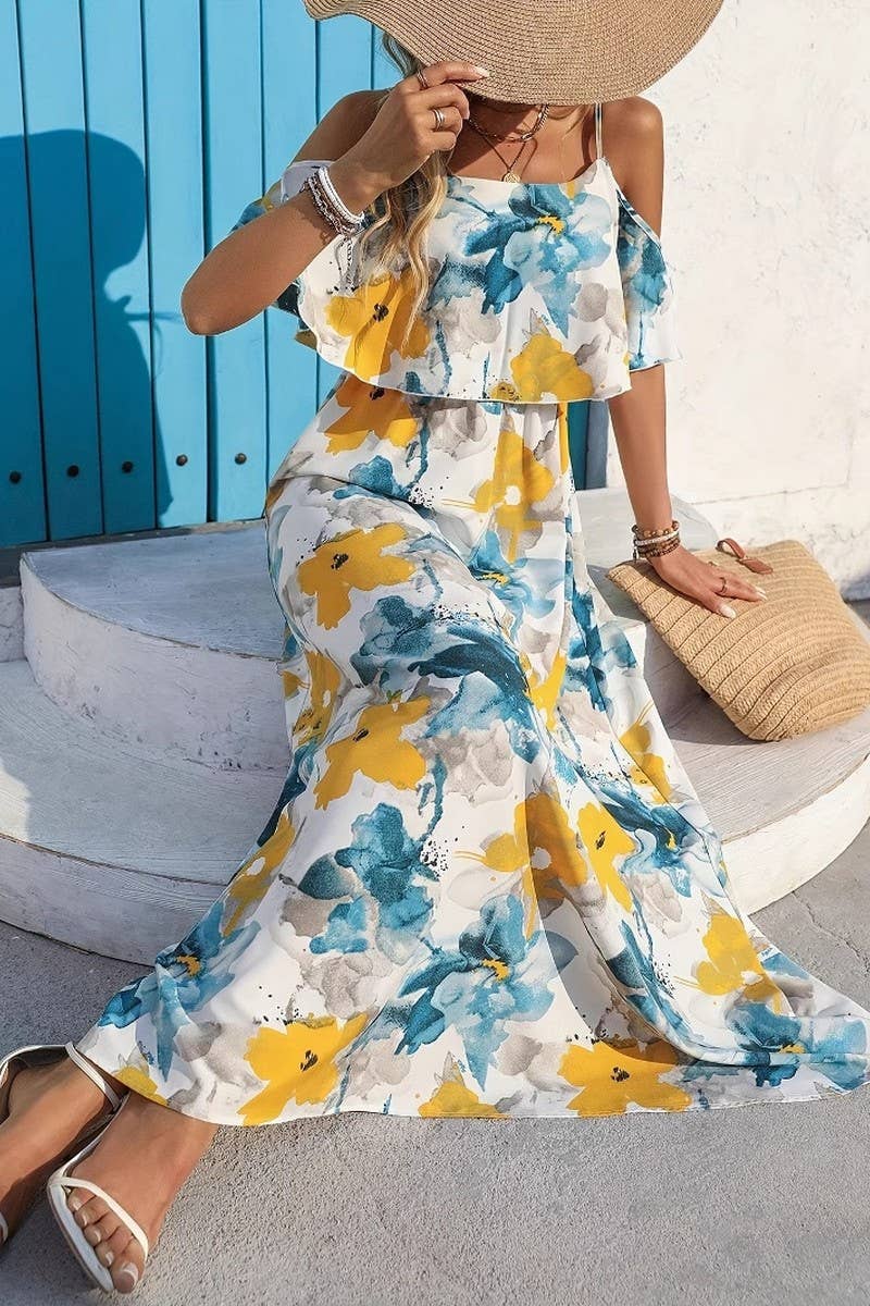 CWDHL0977_SUMMER TEMPERAMENT STRAPLESS DRESS