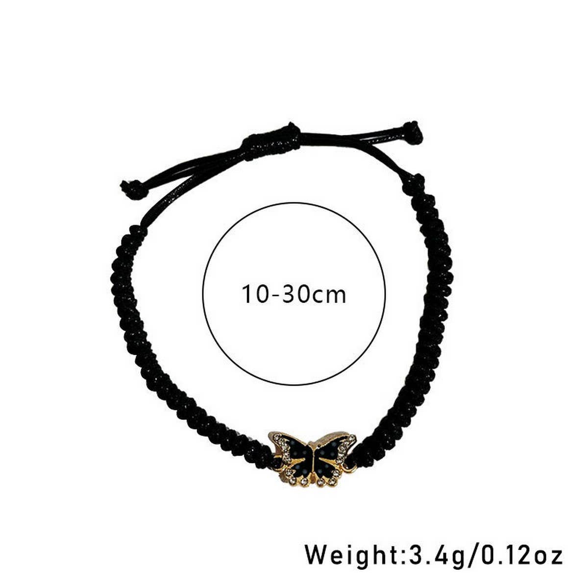 Boho Butterfly Wax Rope Anklet Beach Style_CWMM6350