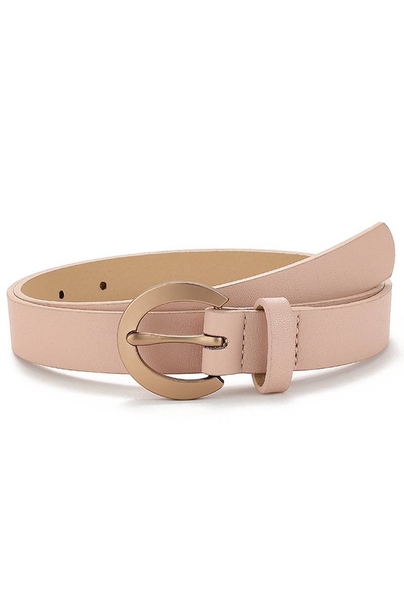 CASUAL ROUND BUCKLE SIMPLE BELT_CWABE039