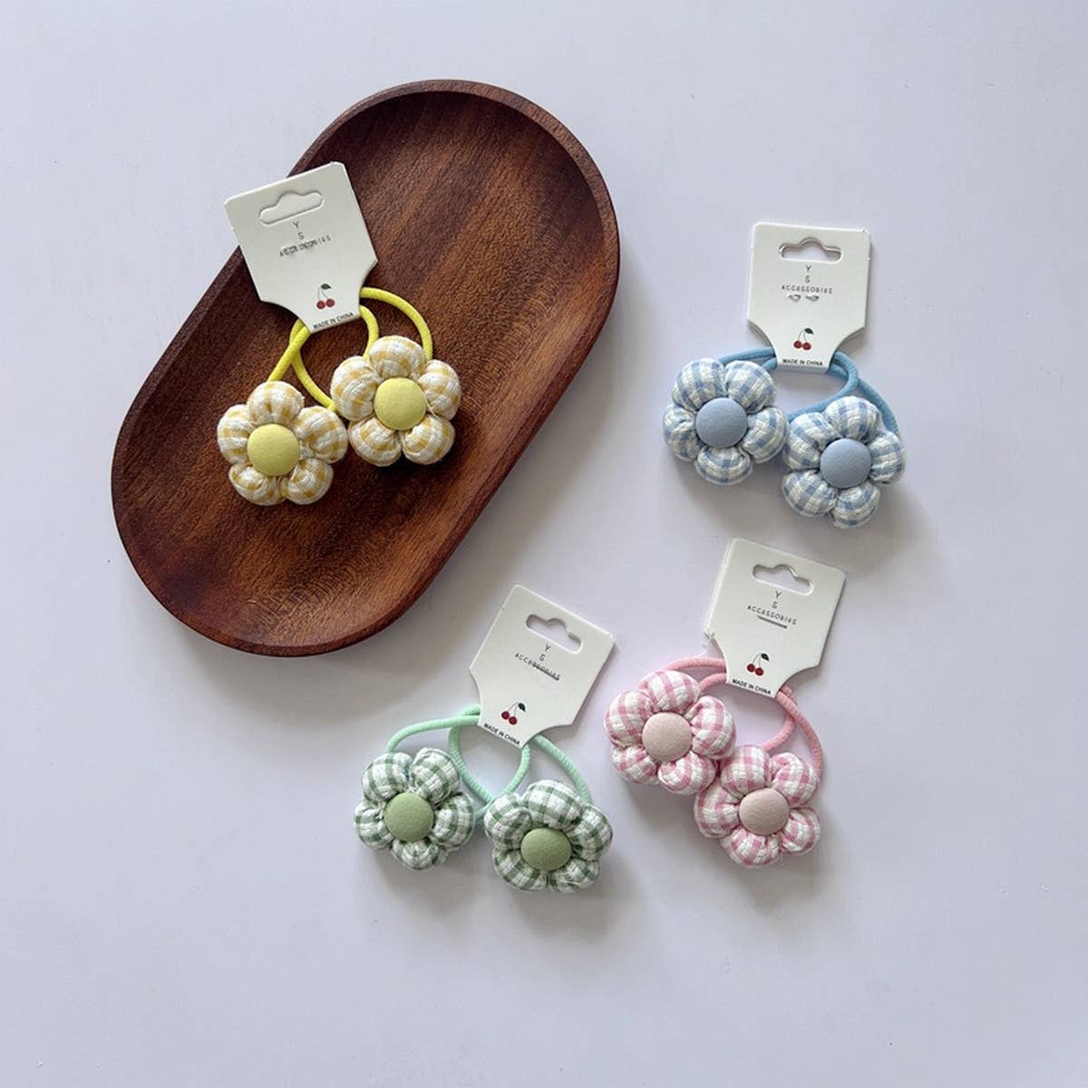 NEW CUTE PLAID CHILDREN'S HAIR ROPE