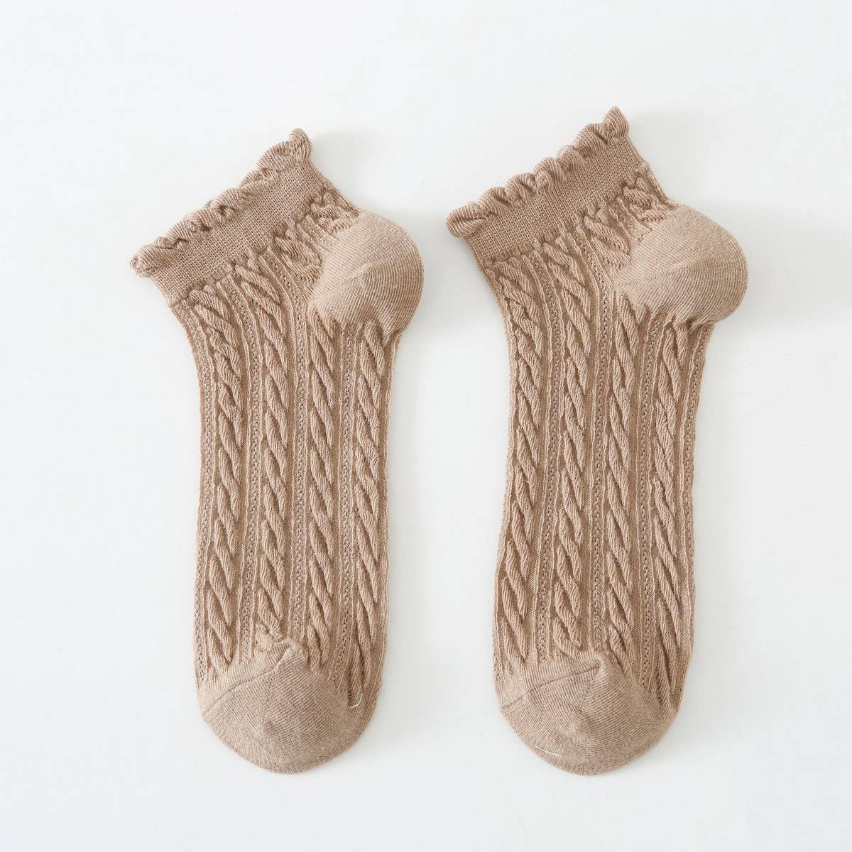 TWISTED FASHION COTTON LACE SOCKS FOR WOMEN