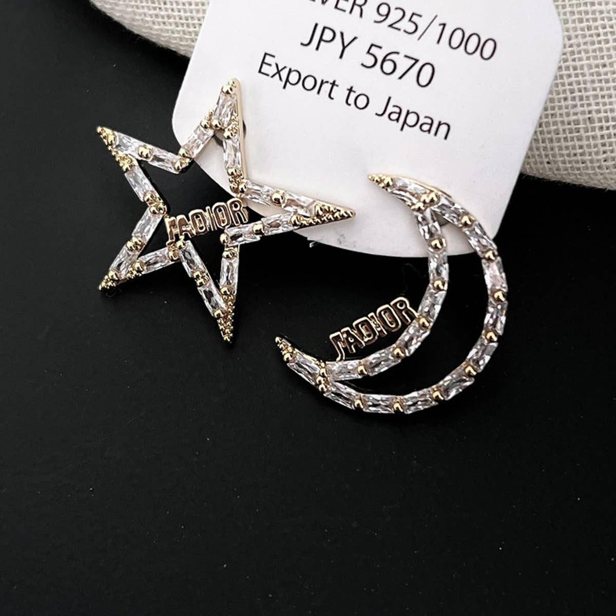 UNIQUE MOON STAR EARRINGS
