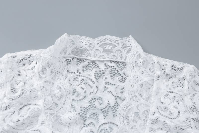 Sexy Deep V Lace Trim Slim Fit Crop Top