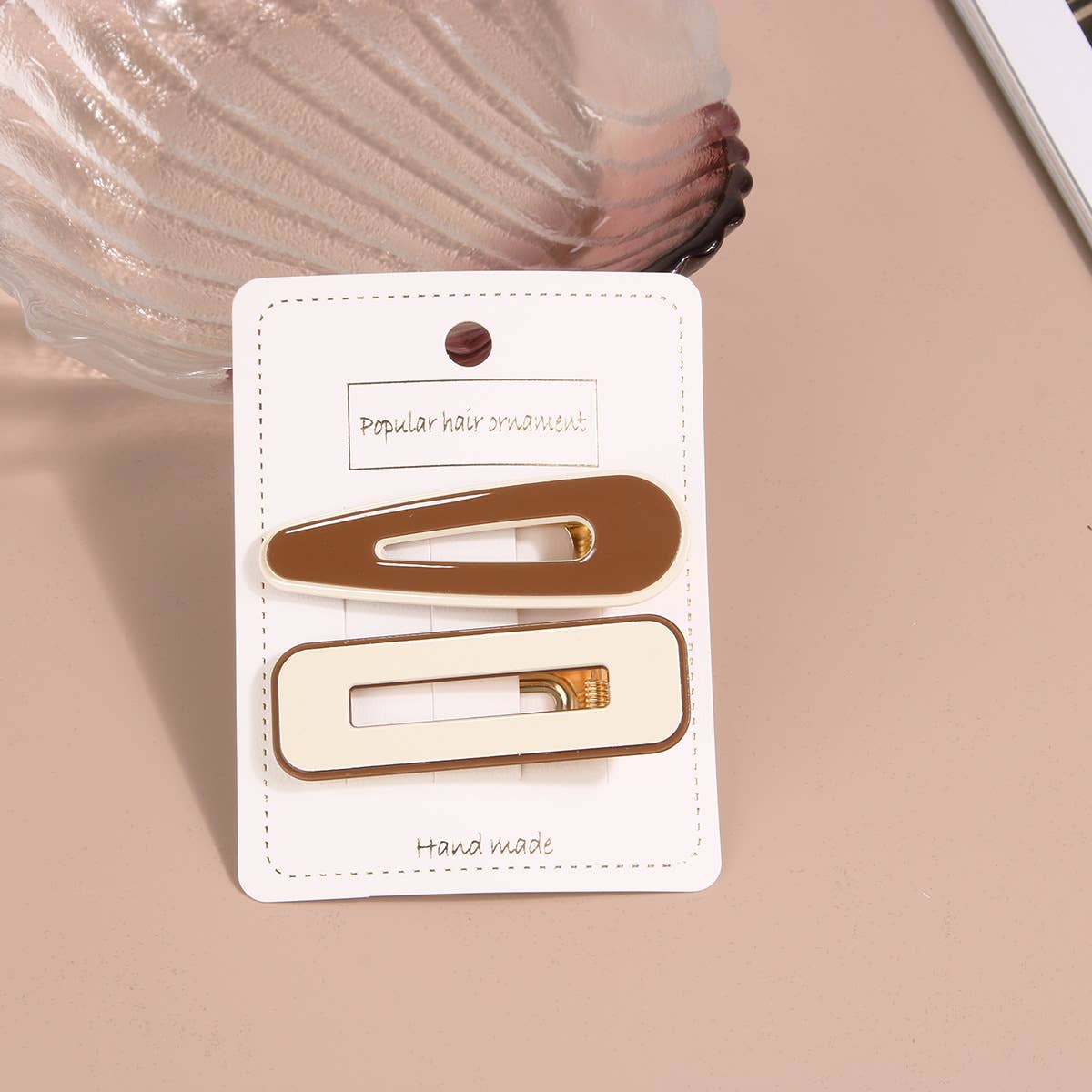 Acrylic edge clip simple geometric hair accessories