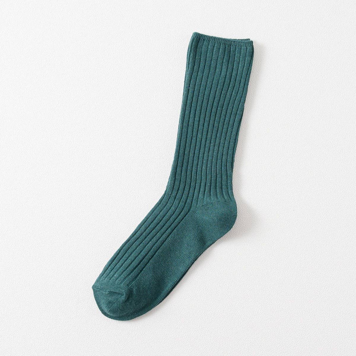 AUTUMN AND WINTER SOLID COLOR MID CALF SOCKS_CWMS0916