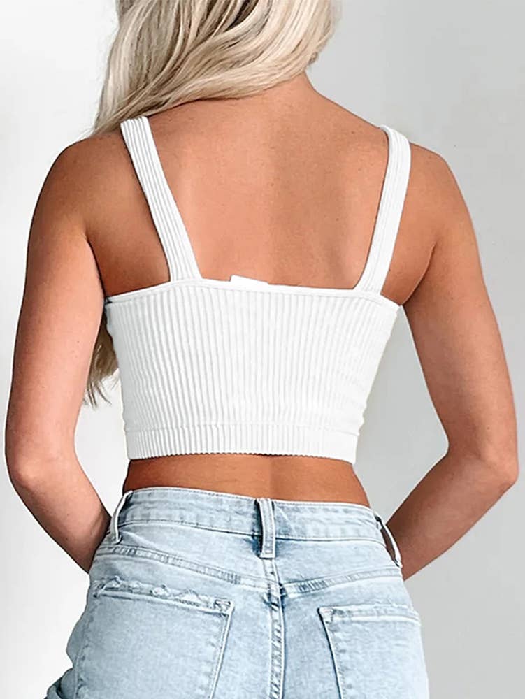 SOLID COLOR ATHLEISURE TANK TOP