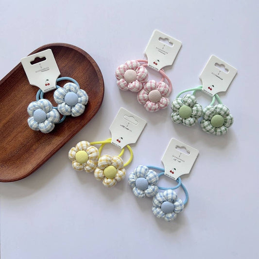 NEW CUTE PLAID CHILDREN'S HAIR ROPE