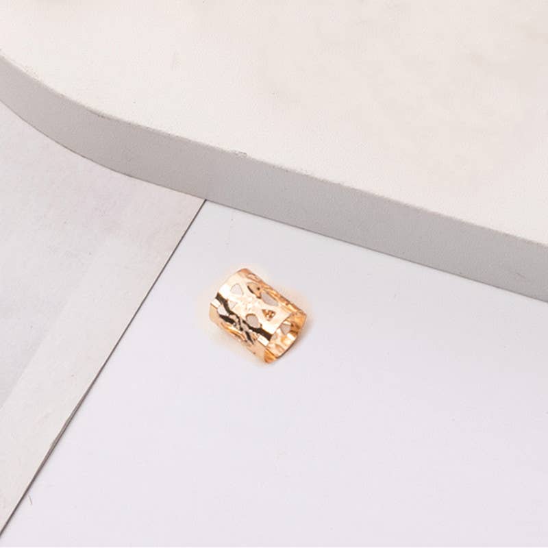 Dreadlocks accessories Hollow iron ring ornaments