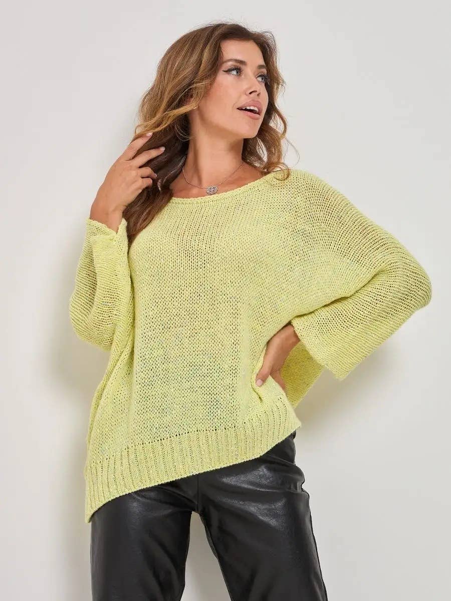 THIN SWEATER WITH LONG SLEEVES AND CREWNECK