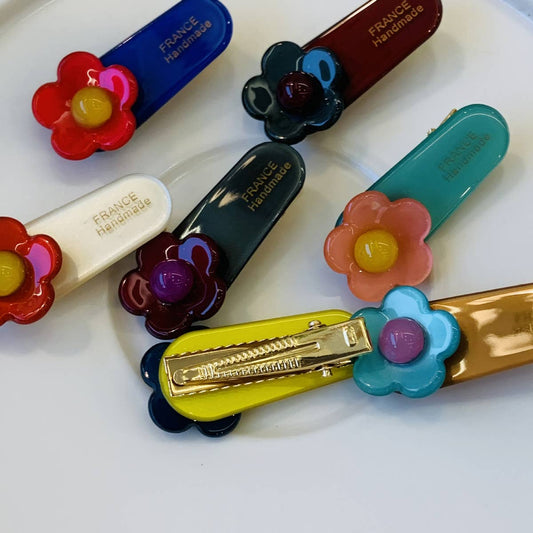 CWAHA4509_CUTE EDGE CLIP WITH SMALL FLOWER HAIR CLIP