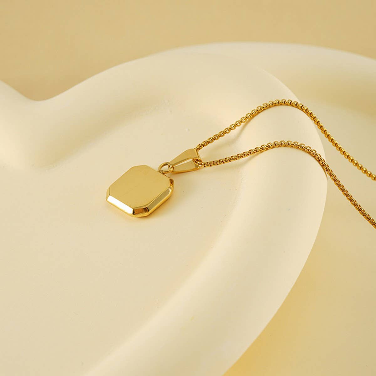 CWAJE1954_Simple Fashion Geometric Necklace,Gold