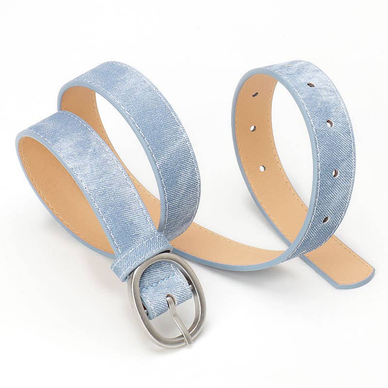 Fashionable and casual oval alloy belt