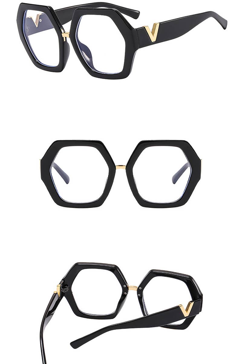 WOMEN GEOMETRIC FRAME EYEGLASSES
