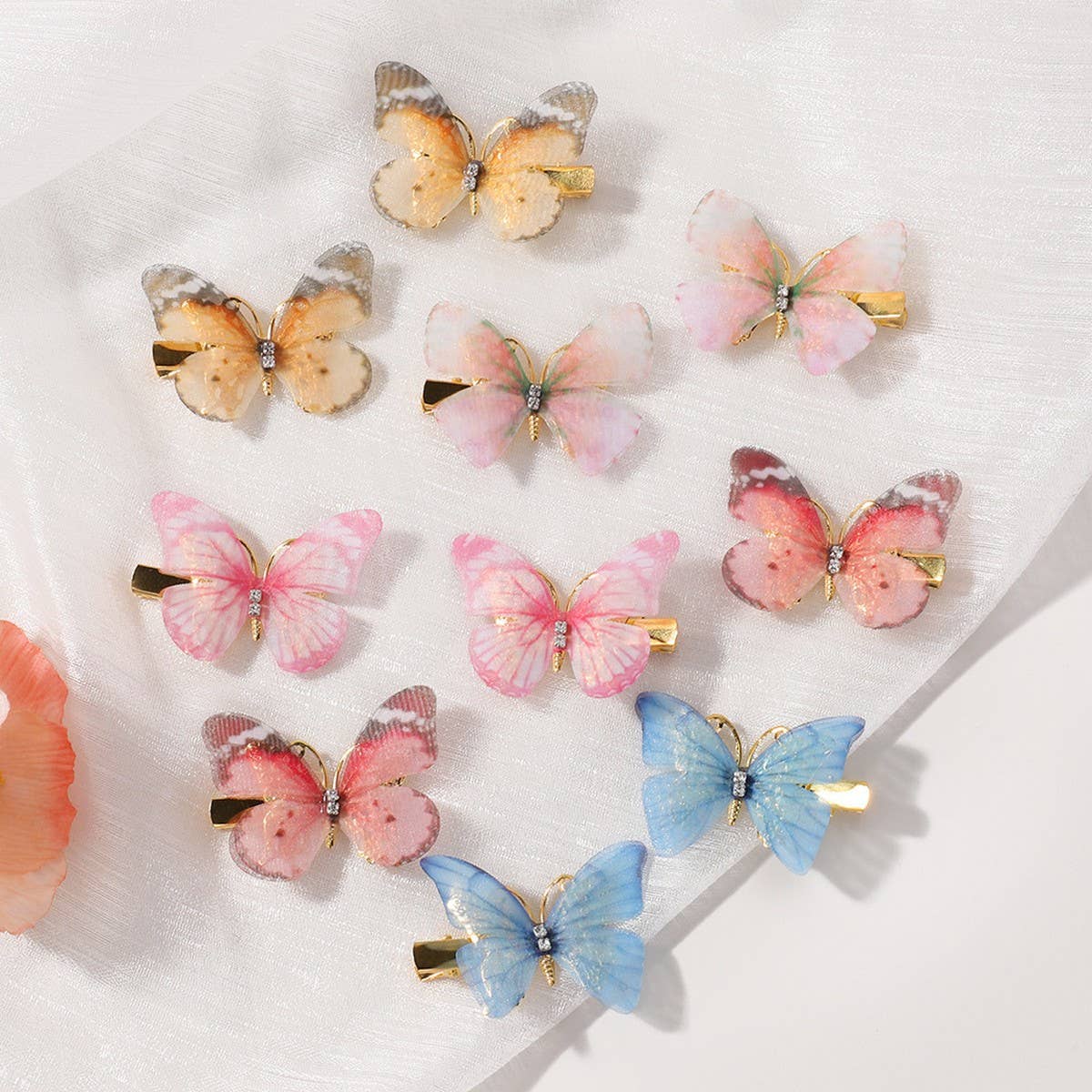 Shiny Sheer Butterfly Hair Accessories for Kids